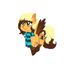 Size: 460x460 | Tagged: safe, artist:megalopolus, oc, oc only, pegasus, pony, animated, clothes, female, flying, mare, scarf, solo