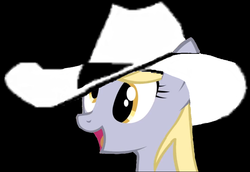 Size: 1477x1019 | Tagged: safe, derpy hooves, pegasus, pony, g4, female, hat, mare, parody, solo, the man they call ghost, true capitalist radio