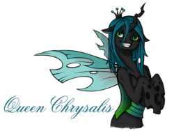 Size: 1024x768 | Tagged: dead source, safe, artist:kapu-official, queen chrysalis, changeling, changeling queen, g4, fangs, female, solo