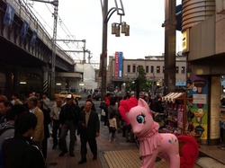 Size: 1024x764 | Tagged: safe, pinkie pie, g4, clothes, costume, irl, japan, japanese pinkie pie costume, photo