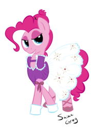 Size: 1071x1500 | Tagged: safe, artist:saine grey, pinkie pie, g4, clothes, color, dress, female, simple background, solo, transparent background