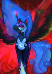 Size: 800x1131 | Tagged: safe, artist:scarlet-songstress, nightmare moon, g4, female, solo