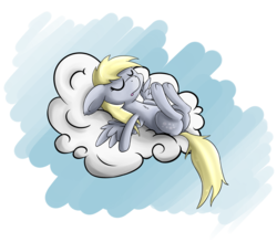 Size: 4000x3500 | Tagged: safe, artist:erockertorres, derpy hooves, pegasus, pony, g4, cloud, female, mare, sleeping, solo