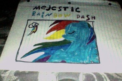 Size: 640x426 | Tagged: safe, rainbow dash, g4, female, solo, traditional art