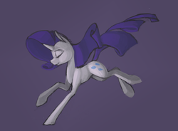 Size: 877x647 | Tagged: safe, artist:enma-darei, rarity, pony, unicorn, g4, action pose, concave belly, female, long legs, slender, solo, thin, windswept mane