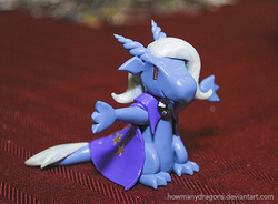 Size: 518x382 | Tagged: safe, artist:howmanydragons, trixie, dragon, g4, dragonified, irl, photo, sculpture, solo, species swap, trixiedragon