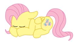 Size: 773x423 | Tagged: safe, artist:chey, fluttershy, g4, female, sleeping, solo