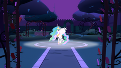 Size: 1280x720 | Tagged: source needed, safe, princess celestia, g4, canterlot gardens, female, solo