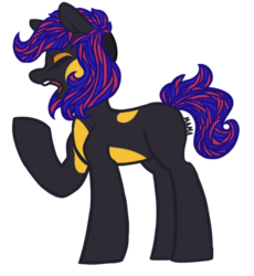 Size: 554x603 | Tagged: safe, artist:spideride, oc, oc only, oc:blazing glory, pony, blank flank, female, mare, solo