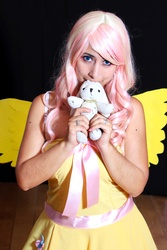 Size: 3456x5184 | Tagged: safe, artist:ary-neko, fluttershy, human, g4, cosplay, irl, irl human, photo, plushie, solo