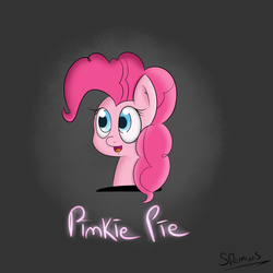 Size: 2000x2000 | Tagged: safe, artist:spenws, pinkie pie, g4, cute, female, open mouth, ponk, portrait, practicing, smiling, solo