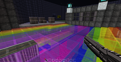 Size: 1365x703 | Tagged: safe, fanfic:rainbow factory, block, minecraft, pixel art, preview, wip