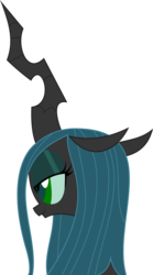 Size: 2774x5000 | Tagged: dead source, safe, artist:qcryzzy, queen chrysalis, changeling, changeling queen, g4, female, high res, on side, profile, simple background, solo, transparent background, vector