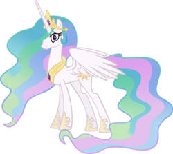 Size: 5812x5192 | Tagged: safe, artist:chromadancer, princess celestia, alicorn, pony, g4, absurd resolution, female, mare, simple background, solo, surprised, transparent background, vector