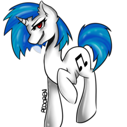 Size: 1024x1024 | Tagged: dead source, safe, artist:pedoren, dj pon-3, vinyl scratch, g4, female, simple background, solo, transparent background