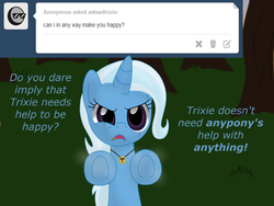 Size: 1280x960 | Tagged: safe, trixie, pony, unicorn, g4, ask, asksadtrixie, crying, female, forest, mare, sad, solo, tumblr