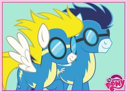 Size: 720x531 | Tagged: safe, soarin', surprise (g4), g4, my little pony logo, wonderbolts