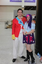 Size: 2848x4272 | Tagged: safe, shining armor, twilight sparkle, human, g4, cosplay, irl, irl human, london mcm expo, photo