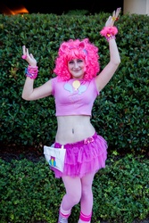 Size: 683x1024 | Tagged: artist needed, safe, pinkie pie, human, g4, belly button, belly piercing, bellyring, clothes, cosplay, irl, irl human, midriff, photo, piercing, san diego comic con, sdcc 2012, skirt, solo, tutu