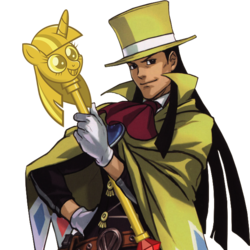 Size: 640x640 | Tagged: safe, human, g4, ace attorney, hat, top hat, twilight scepter, valant gramarye