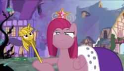 Size: 2010x1169 | Tagged: safe, edit, pinkie pie, pegasus, pony, g4, princess twilight sparkle (episode), season 4, meme, pinkamena diane pie, race swap, twilight scepter