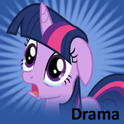 Size: 250x250 | Tagged: safe, artist:yanoda, twilight sparkle, pony, g4, crying, drama, female, meta, solo, spoilered image joke