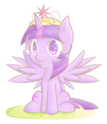 Size: 2000x2300 | Tagged: safe, artist:spikedmauler, twilight sparkle, alicorn, pony, g4, female, mare, one ear down, simple background, solo, transparent background, twilight sparkle (alicorn)