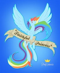 Size: 1000x1217 | Tagged: safe, artist:daliawolfsoul, rainbow dash, g4, female, old banner, solo