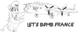 Size: 3977x1663 | Tagged: safe, oc, oc only, oc:pit pone, pony, aircraft, ask, bipedal, bomber, britain, british, coal, england, english, gravy, gravy boat, lancaster, miner, northerner, plane, solo, tumblr, world war ii