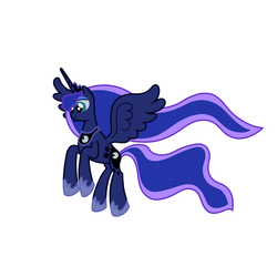 Size: 2500x2500 | Tagged: safe, artist:king-of-aces, princess luna, alicorn, pony, g4, ethereal mane, female, hoof shoes, mare, peytral, simple background, solo, starry mane, vector, white background