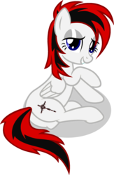 Size: 722x1106 | Tagged: safe, artist:halcoon-145, oc, oc only, oc:blaze cross, pegasus, pony, bedroom eyes, solo