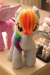 Size: 1280x1920 | Tagged: safe, rainbow dash, g4, build-a-bear, customized toy, irl, photo, plushie