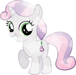 Size: 3824x3811 | Tagged: safe, artist:randomwaffle23, sweetie belle, crystal pony, pony, unicorn, g4, crystallized, cute, diasweetes, female, filly, foal, simple background, solo, transparent background, vector