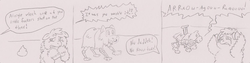 Size: 1500x379 | Tagged: safe, artist:santanon, fluffy pony, crying, fluffybot, poop, punishment