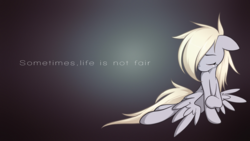 Size: 1920x1080 | Tagged: safe, artist:avareq, artist:secret-pony, derpy hooves, pegasus, pony, g4, crying, dark, female, mare, sad, solo, vector, wallpaper