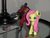 Size: 2048x1536 | Tagged: safe, derpy hooves, fluttershy, pegasus, pony, g4, female, funko, keychain, mare, neca, pyro (tf2), team fortress 2, toy