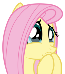 Size: 6000x6836 | Tagged: safe, artist:masem, fluttershy, pegasus, pony, castle mane-ia, g4, about to cry, absurd resolution, crying, cute, female, look of betrayal, shyabetes, simple background, solo, transparent background, vector