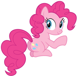 Size: 6161x6000 | Tagged: safe, artist:masem, pinkie pie, castle mane-ia, g4, absurd resolution, butt, female, plot, simple background, sitting, solo, transparent background, vector