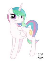 Size: 1761x2343 | Tagged: safe, artist:shadawg, princess celestia, alicorn, pony, g4, alternate hairstyle, cute, cutelestia, female, mare, short hair, short mane, simple background, smiling, solo, teenager, transparent background, younger