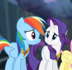 Size: 555x542 | Tagged: safe, screencap, rainbow dash, rarity, g4, princess twilight sparkle (episode), season 4