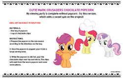 Size: 750x478 | Tagged: safe, apple bloom, scootaloo, sweetie belle, g4, official, cooking, cutie mark crusaders