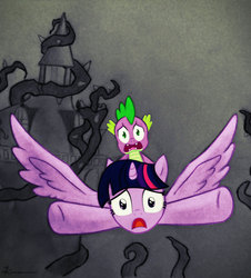 Size: 1440x1593 | Tagged: safe, spike, twilight sparkle, alicorn, pony, g4, princess twilight sparkle (episode), female, mare, twilight sparkle (alicorn)