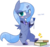 Size: 1091x1026 | Tagged: dead source, safe, artist:aurura, princess luna, pony, g4, bipedal, book, female, nintendo ds, solo