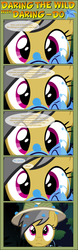 Size: 1075x3427 | Tagged: safe, artist:zacatron94, daring do, snail, g4, comic, poison joke