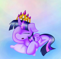Size: 3000x2893 | Tagged: safe, artist:wendy-the-creeper, twilight sparkle, alicorn, pony, g4, female, mare, new crown, solo, tired, twilight sparkle (alicorn)