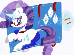 Size: 1280x956 | Tagged: safe, artist:supernoncutie, rarity, g4, female, glasses, magic, sewing, solo