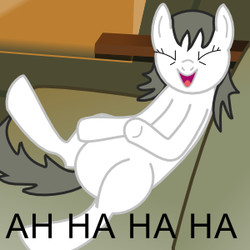 Size: 300x300 | Tagged: safe, oc, oc only, pony, image macro, laughing, parody, ponified, solo