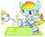 Size: 460x380 | Tagged: safe, artist:kitsune konkon, rainbow dash, anthro, g4, female, football, solo, sports