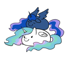 Size: 306x248 | Tagged: safe, artist:yoonny92, princess celestia, princess luna, g4, blob, duo, duo female, female, royal sisters, siblings, simple background, sisters, transparent background