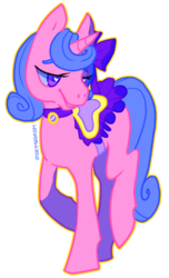 Size: 500x823 | Tagged: safe, artist:spooky-mushroom, royal ribbon, pony, unicorn, g4, female, horn, mare, simple background, solo, transparent background